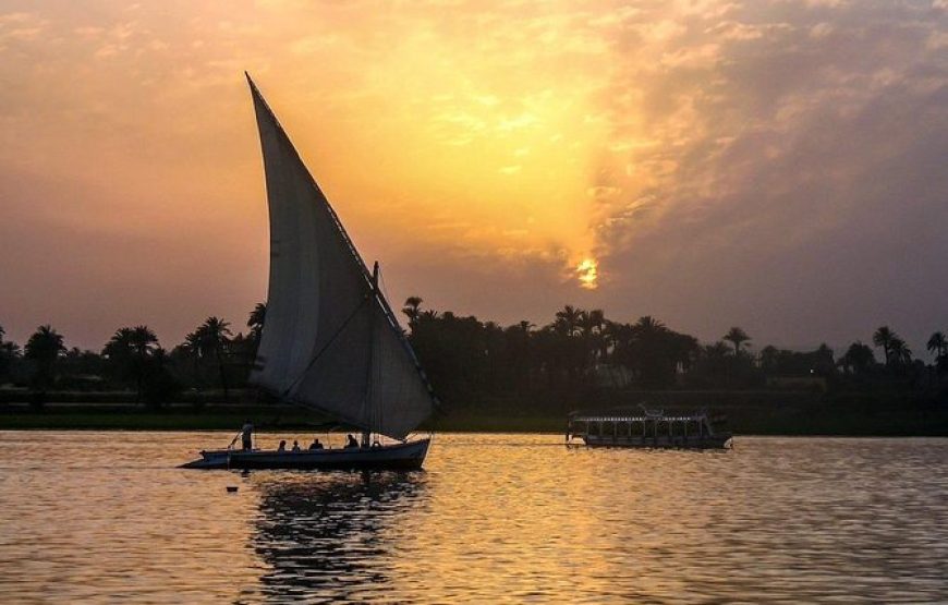 Transport to Egyptian museum and flucca sailboat in the Nile 8 hours