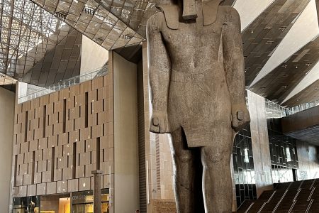 The Grand Egyptian Museum and Giza Pyramids