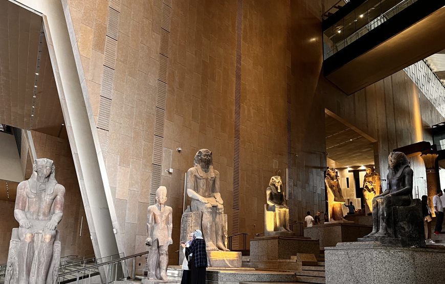 The Grand Egyptian Museum and Giza Pyramids (Car + Guide)