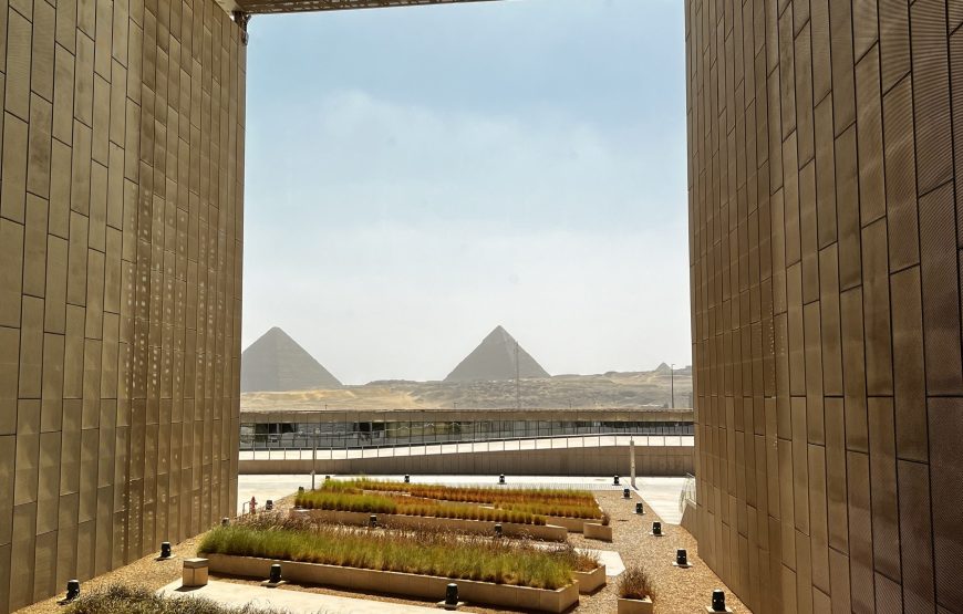 The Grand Egyptian Museum and Giza Pyramids (Car + Guide)