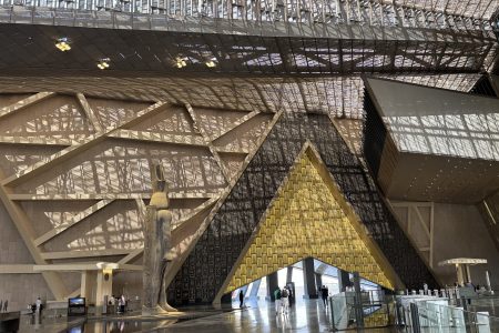 The Grand Egyptian Museum and Giza Pyramids