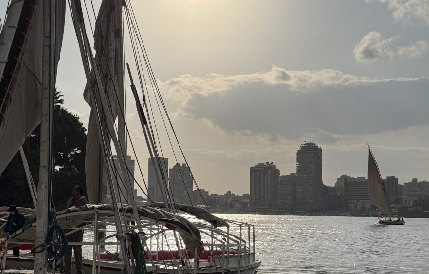 Egyptian museum and Cairo Tower and sailboat flucca day tour