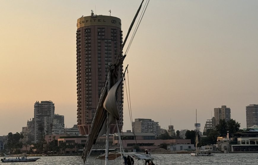 Egyptian museum and Cairo Tower and sailboat flucca day tour