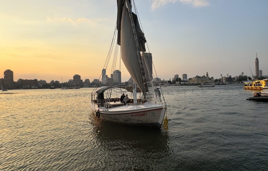 Egyptian museum and Cairo Tower and sailboat flucca day tour