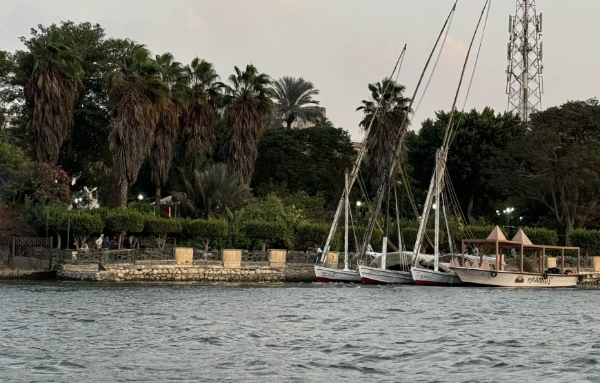 Egyptian museum and Cairo Tower and sailboat flucca day tour