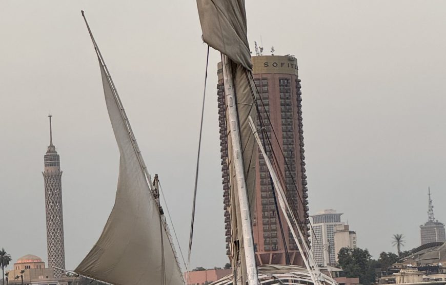 Egyptian museum and Cairo Tower and sailboat flucca day tour
