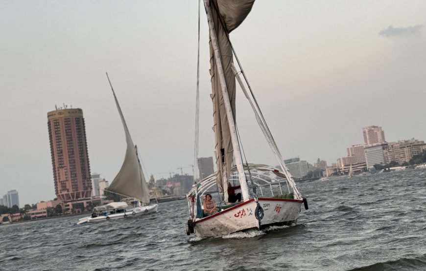 Egyptian museum and Cairo Tower and sailboat flucca day tour
